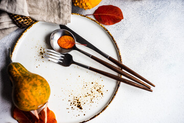 Autumnal place setting