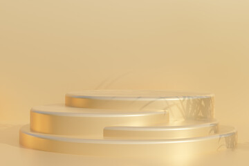 yellow Podium minimal abstract background for cosmetic product presentation, Abstract geometric shape