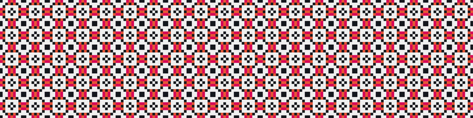 Fototapeta premium Abstract Cross Pattern Dots Logo generative computational art illustration