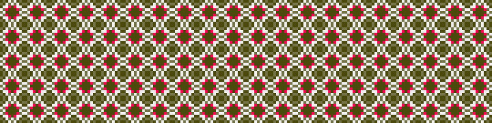 Fototapeta premium Abstract Cross Pattern Dots Logo generative computational art illustration