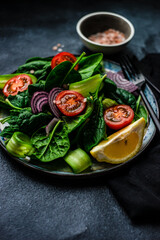 Spinach salad with sesame seeds
