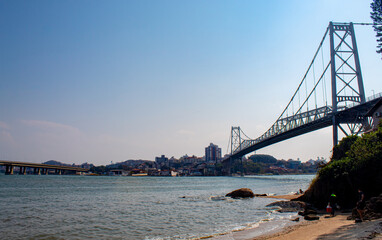 Florianópolis, Ponte Hercílio Luz, Ponte Pedro Ivo,  Ponte Colombo Salles, Santa Catarina, Brasil, florianopolis