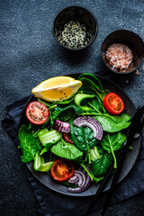 Spinach salad with sesame seeds