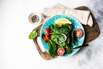 Spinach salad with sesame seeds