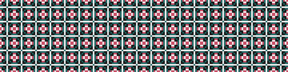 Fototapeta premium Abstract Cross Pattern Dots Logo generative computational art illustration