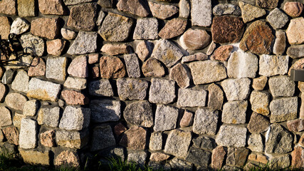 Bog stone wall. Stone pattern. 