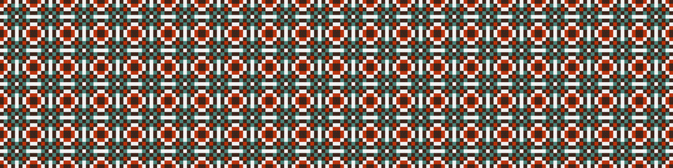 Fototapeta premium Abstract Cross Pattern Dots Logo generative computational art illustration