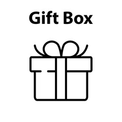 Gift Box Line Icon Gifts for Christmas and New Year Holidays Editable Stroke Simple Icons