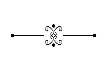 elegant divider with balls decorative icon