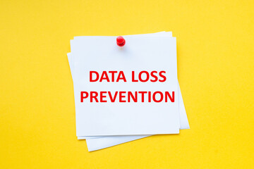 Text data loss prevention on white sticker with yellow background