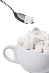 Cup and Spoon with Sugar Cubes
