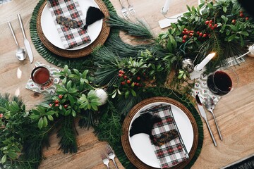 Christmas dinner celebrate at home holiday