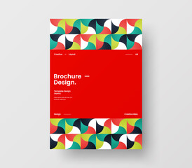 Vertical corporate identity A4 report cover. Abstract geometric vector business presentation design layout. Amazing company front page illustration brochure template.