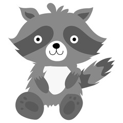 Cartoon of a raccoon kawaii - Vector illustration