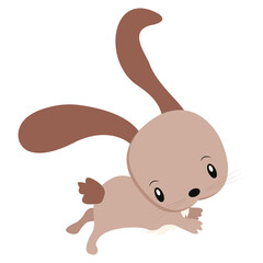 Cartoon of a baby rabbit kawaii - Vector