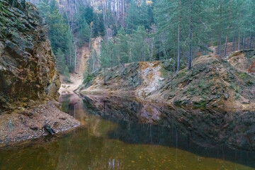  Jeziorko Purpurowe Krajobraz po zachodzie słońca Odbicia w wodzie 2 © FotoArt MP