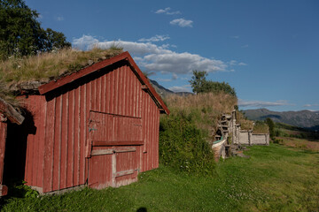 Obraz premium Fjærabu, Kåfjordbotn, Troms, Norway. - Museum, Naust 