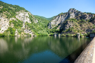 Naklejka na ściany i meble Krichim Reservoir at Rhodopes Mountain, Bulgaria