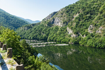 Fototapeta na wymiar Krichim Reservoir at Rhodopes Mountain, Bulgaria