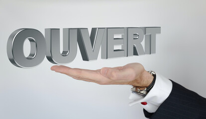 ouvert main présente chrome