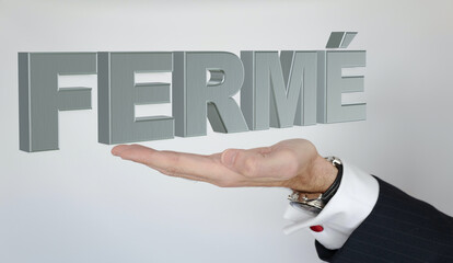 fermé main présente alu