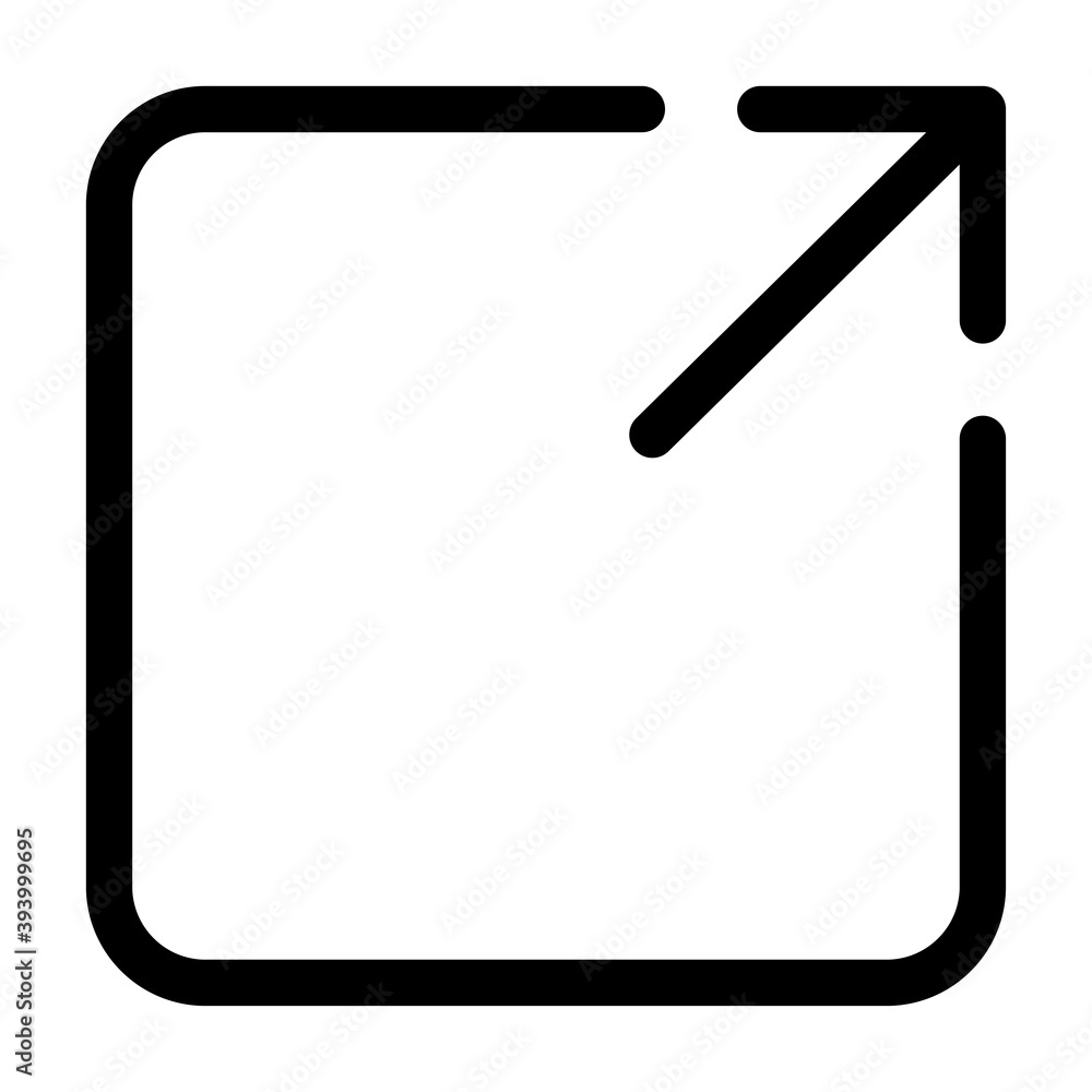 Poster square with arrow interface line style icon