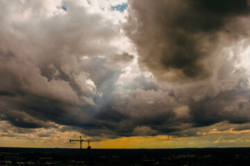 Cloudy sky after a storm.