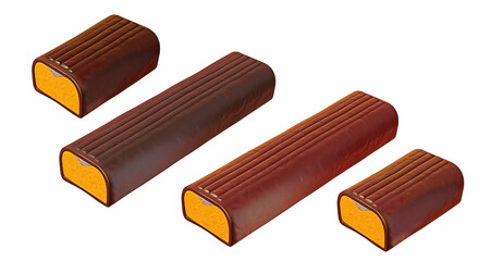 Barretta di cioccolato scuro con cuore di crema gusto arancia con inserto nocciola.