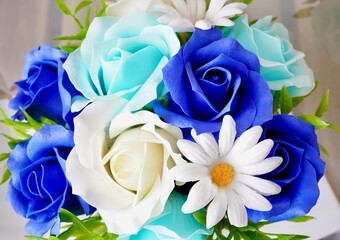 Fototapeta na wymiar blue and white bouquet