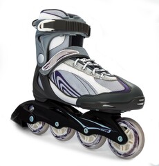 A rollerblade or inline skate