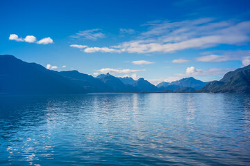 Landscape on the boat crossing between Puerto Chacabuco and Quellon, Patagonia - Chile.