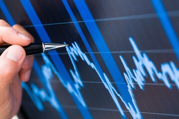 Business Graphs on Computer Monitor