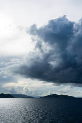 clouds over the ocean