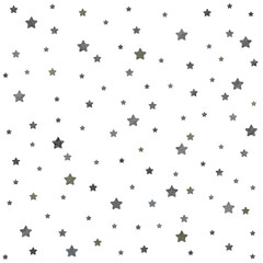 white background of silver gray gold black stars