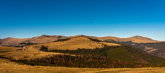 landscape with mountains on Ranca, Romania