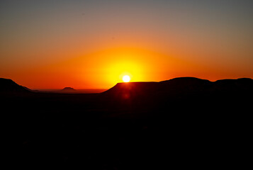 Sunrise over the Sahara Desert of Egypt