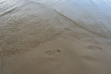 footprints on the sand