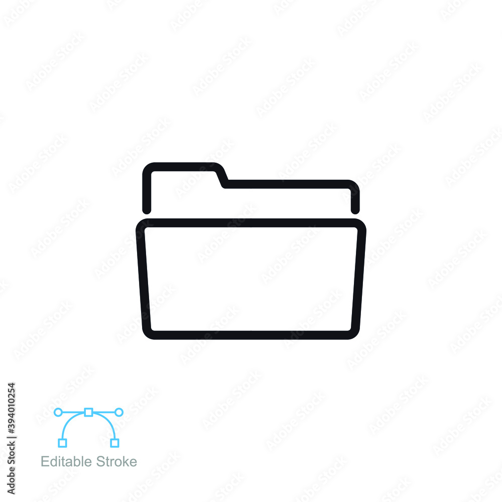 Poster folder line icon. file storage, files organizer. project portfolio. job directory. simple style pict