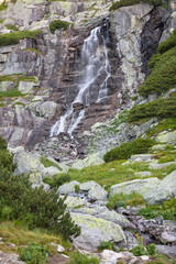 Fototapeta na wymiar High Tatras - The waterfall Skok - Slovakia - Mlynicka dolina valley
