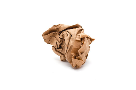 Brown Paper Bag Crumpled In A Ball 2