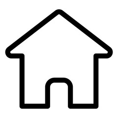 house facade line style icon