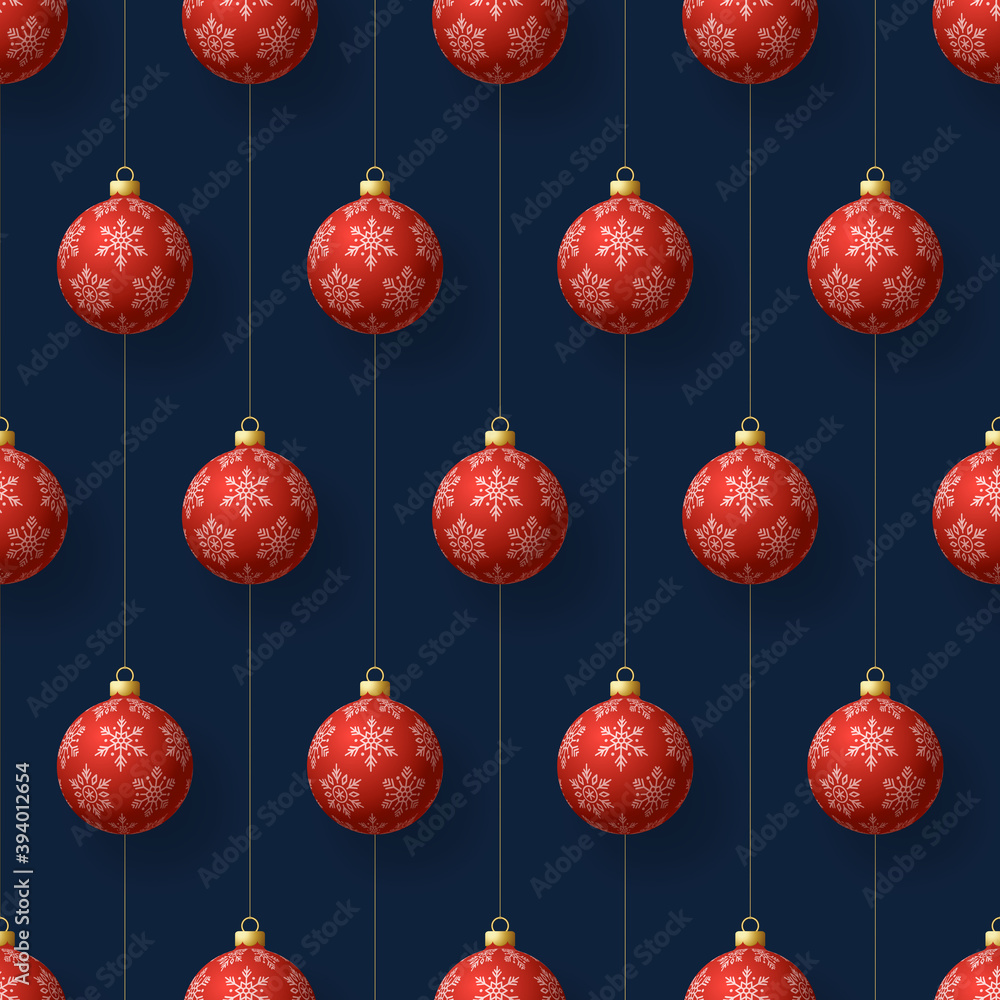 Poster realistic christmas seamless pattern with geometric motifs. simple new year pattern vector illustrat