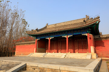 Architectural landscape of royal mausoleum in Qing Dynasty, Yi County, Hebei Province, China