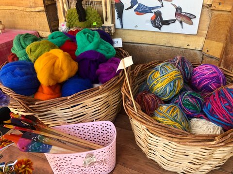 basket of yarn