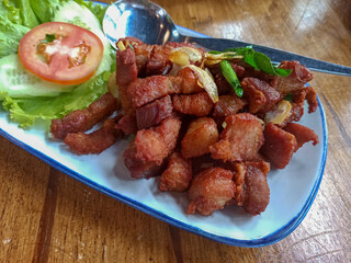 Deep Fried Crispy Pork Belly Cooked
