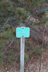 sign in the woods