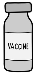 Ampoule with vaccine - medical concept. Simple vector illustration