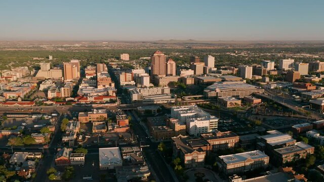 An Aerial view of downtown Albuquerque New Mexico