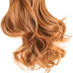 Ribbon Wavy Orange Synthetic Ponytail Hair Extensions	