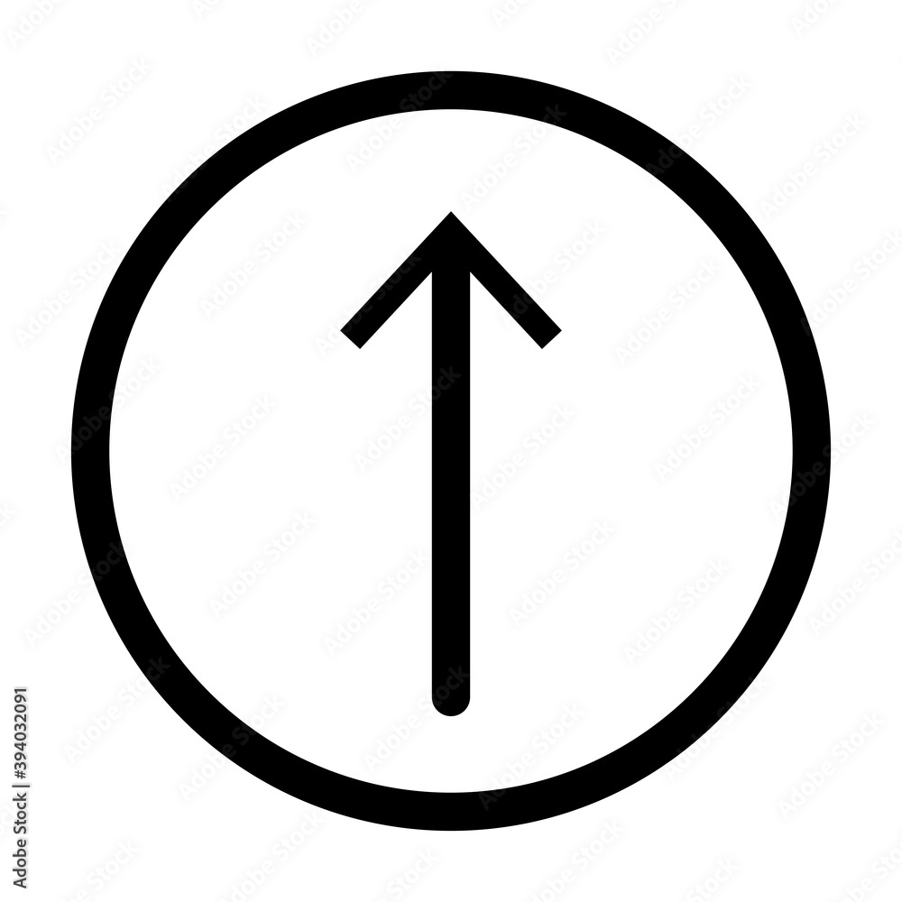 Poster arrow upload line style icon